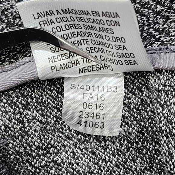 Bar III Pants Womens 10 Black Gray Tweed Stretch High Rise Straight Leg Preppy - Picture 6 of 11